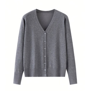 Wholesale Plus Size, 1XL-4XL Plus Size <b>Spring</b> Summer Thin Women Casual Sweater <b>Cardigan</b> Outfit Long Sleeves Top - Product Image 1