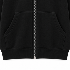 Sudadera con capucha negra con cremallera frontal y estampado de murciélago fantasma para mujer, de forro polar oversize, informal, ecológica, para otoño e invierno, estilo streetwear. - Product Image 2