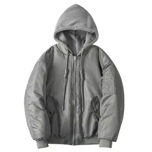 Veste bomber pour homme, col montant, fermeture éclair, veste de pilote respirante et légère pour l'automne et l'hiver - Product Image 1