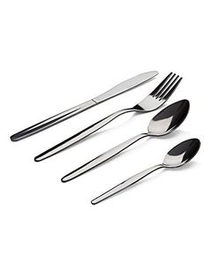 Juego de cubiertos de acero inoxidable premium y duradero para mesa de comedor, resistente al óxido, elegante, moderno, con acabado pulido y de larga duración. - Product Image 6
