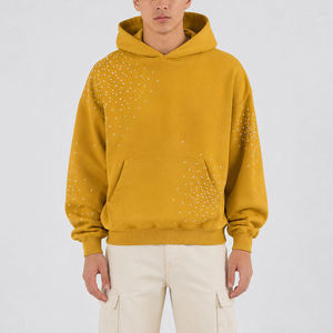 Sweat à capuche Y2K surdimensionné pour homme, clouté étoiles, style avant-gardiste, collection Factory 2026 - Product Image 1