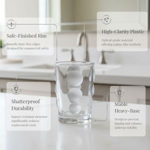 [Holar] Gobelets à brosse à dents en plastique transparent, légers et durables, de conception moderne, fabriqués à Taïwan, pour l'hôtellerie - Product Image 3