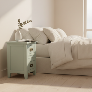 Table basse moderne avec 2 tiroirs en bois d'hévéa blanc MDF, meubles de salon, marque PKP, garantie 1 an - Product Image 6