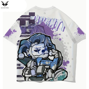 Camiseta con Estampado Gráfico, Diseño de Robot Futurista Negro, Ropa Casual, Camiseta Oversize para Uso Diario, 100% Algodón, Camisetas para Hombre - Product Image 4