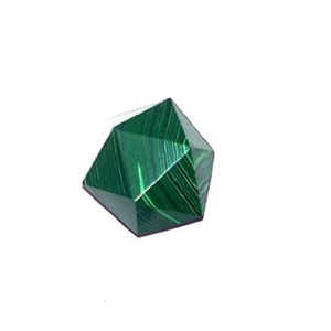 Cubo de whisky de piedra tallada de alta calidad con forma de icosaedro de malaquita, piedra natural, cristal de sanación Reiki, piedra preciosa. - Product Image 3