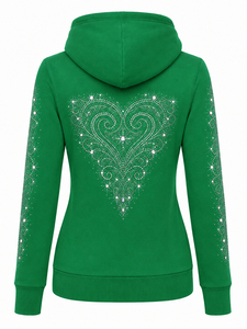 Women's 2026 <b>Rhinestone</b> Hoodie Casual Hooded Sweatshirt Lightweight Long Sleeve <b>Jacket</b> Soft Comfortable Everyday - Product Image 5