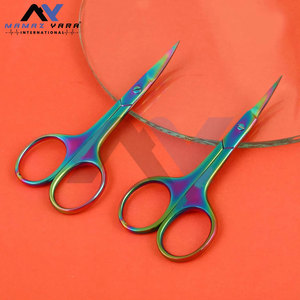 Tijeras para Cejas y Uñas de Acero Inoxidable con Recubrimiento de Titanio Colorido, Afiladas y Precisas, de Marca Privada, para Recorte Profesional - Product Image 5