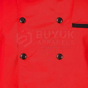 เสื้อเชฟมืออาชีพ ผ้าโพลีเอสเตอร์/คอตตอน ทนความร้อน กันยับ แขนยาว ติดกระดุม สำหรับร้านอาหาร บาร์ ครัว - Product Image 6