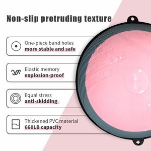 Palla per l'allenamento dell'equilibrio da 23 pollici, capacità di carico 660 libbre, design anti-esplosione e antiscivolo, con banda resistente - Product Image 2