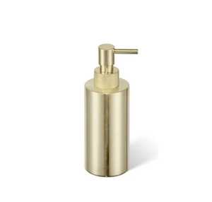 Modern Brushed Gold Cylindrical Soap <b>Dispenser</b> Stainless Steel Knurled <b>Pump</b> Liquid Hand Soap <b>Bottle</b> for Luxury Bathroom Vanity - Product Image 1