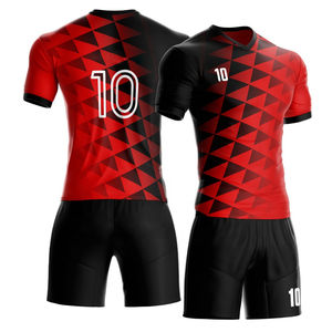 Uniformes de Fútbol Personalizados para Hombre, 100% Poliéster Transpirable, Manga Corta, Verano, con Nombre del Equipo, Venta Caliente - Product Image 2