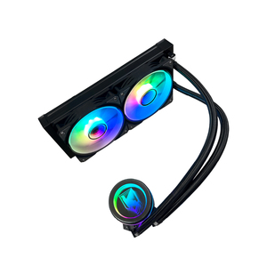 Kingsman KA-R240 Black ARGB Aluminum Heatsink 240mm Dual-<b>Fan</b> AIO Water <b>Cooling</b> System for Intel <b>Computer</b> Case with Fluid Bearing - Product Image 1