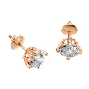 925 Sterling Silver Stud Solitaire Earrings VVS Moissanite Halo Rhodium Plated Trendy Custom Fine Jewelry Women's Party <b>Gift</b> - Product Image 1