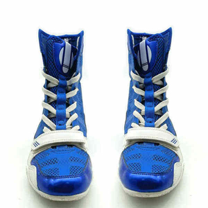 Chaussures de boxe haut de gamme respirantes à lacets en triple maille, cuir synthétique, semelle antidérapante résistante à l'usure, légères, prêtes à être expédiées - Product Image 1