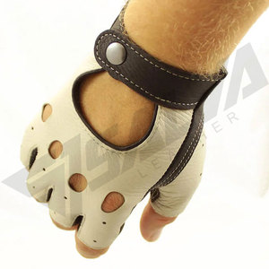 Leather Bike Wear <b>Gloves</b> Wrist Length Breathable Sporty Style Cycling Spring Summer Unlined - Product Image 6
