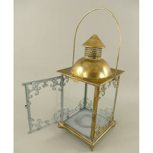 Lámpara Decorativa de Metal Chapada en Oro al Precio Más Bajo, Hecha a Mano en India, de Acero Inoxidable, con Vidrio Transparente y Forma Única para Decoración - Product Image 4