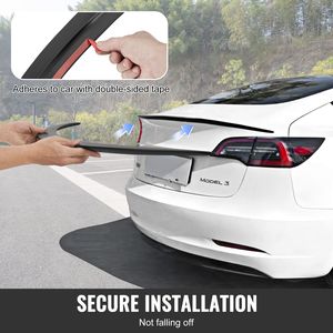 Spoiler GT da 48,2 Pollici per Tesla Model 3, Materiale ABS Verniciato ad Alta Resistenza, Spoiler Posteriore a Coda d'Anatra - Product Image 6
