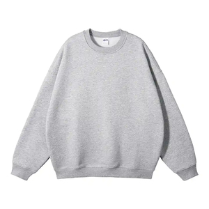 Sweat-shirt pour homme en coton mélangé épais, chaud, uni, décontracté, streetwear d'hiver, col rond, coupe régulière, polaire, 100% coton, imperméable - Product Image 5