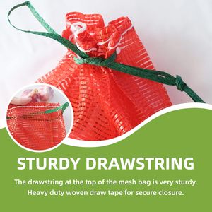<b>Mesh</b> Onion Bags,<b>Mesh</b> Produce Bags Hanging Reusable Breathable Vegetable Storage <b>Net</b> Bags with Drawstring - Product Image 6