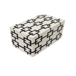 Bone Inlay Jewelry <b>Box</b> | Handmade Decorative Storage <b>Box</b> | Black White <b>Keepsake</b> <b>Box</b> Luxury Home Decor Gift <b>Box</b> Women Table Decor - Product Image 3