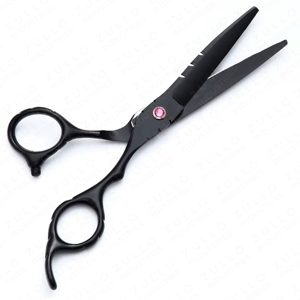 Premium 6 Inch Black Stainless Steel Hair Cutting Scissors Professional Barber Shears Custom Branding Salon <b>Tool</b> - Product Image 2