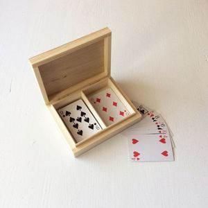 Handcrafted Wooden Decorative <b>Storage</b> <b>Box</b> for Playing <b>Cards</b> - Product Image 6