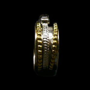 Party Wear 925 Sterling <b>Silver</b> Gold Plated Jewelry Moonstone Women Wear Spinner Classic <b>Ring</b> - Product Image 4
