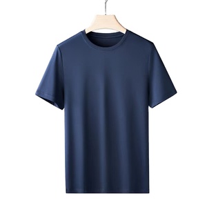 High Quality Men's T-Shirts Top Cotton Printed <b>Plain</b> Casual Neck Short Sleeve Breathable Jersey <b>Tshirts</b> - Product Image 1