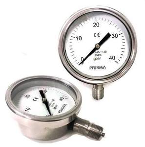 Manómetro Industrial de Acero Inoxidable 316 con Tubo Bourdon Prisma BSPG, Alta Precisión, Conexión BSP, Clasificación IP68, Esfera de 4 Pulgadas - Product Image 3