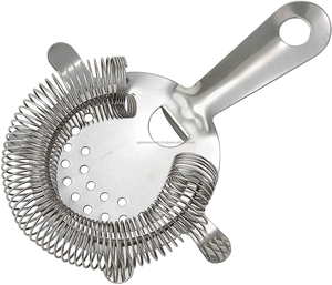 Colador de cócteles de acero inoxidable de grado alimenticio, herramienta de barra resistente para uso doméstico, en pubs y por parte de bartenders. - Product Image 4