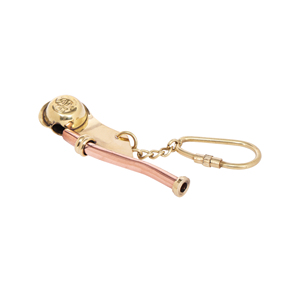 Silbato de tripulante (Bosun) hecho a mano Shubham con cadena - Silbato de latón - Silbato antiguo - Silbato de latón vintage - Product Image 4