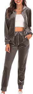 Conjunto Deportivo Informal de Diseño Moderno para Mujer, Sudadera con Capucha de Terciopelo Premium, Forro Polar de Secado Rápido - Product Image 2