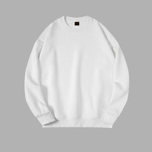 Sweat-shirt pour homme à col rond, coupe ample, style coréen, couleur unie, broderie personnalisée du logo OEM, prix d'usine Chine Bangladesh - Product Image 3