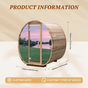 Sauna extérieur en cèdre rouge pour Airbnb, à haut rendement financier, homologué ETL, avec contrôle numérique intelligent Wi-Fi, pour la relaxation en extérieur - Product Image 3