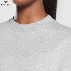 Wholesale OEM <b>Drop</b> Shoulder Breathable Embroidered Fitness Sport Women Sweatshirt Outdoor Casual Cotton Oversized Sweatshirts - Product Image 5