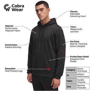 ชุดเสื้อฮู้ดและเสื้อสเวตเชิ้ตผ้าฝ้ายพิมพ์ลายโลโก้สำหรับผู้ชาย - Product Image 5