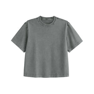 Camisetas de Manga Corta Vintage 100% Algodón 230gsm al por Mayor, Camiseta con Logotipo Personalizable, Camiseta Oversize para Hombre con Lavado Ácido - Product Image 4