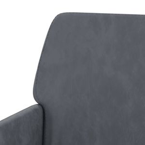 Panca in Velluto Grigio Scuro 100% Poliestere con Base in Metallo e Compensato per Divani da Soggiorno - Product Image 6