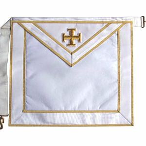 31st Degree Scottish Rite <b>Apron</b> All <b>White</b> Canvas Masonic Regalia Freemason Lodge Custom Ceremonial High Quality Fashion - Product Image 5