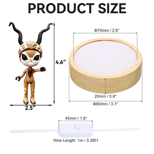 Lámpara LED 3D con Forma de Antílope, Luz Nocturna, Cable USB Tipo A, Control de un Botón, Brillo Blanco Cálido Suave de 2700K, Decoración para Dormitorio Pequeño, Regalo - Product Image 6