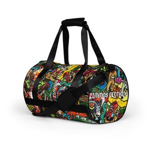 Sac de sport et de voyage imprimé coloré 2026 en polyester avec fermeture éclair grande capacité - Product Image 6