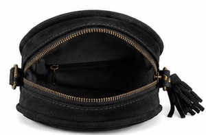 Bolso Bandolera de Cuero de Ante Estilo Bohemio Vintage Gravs Premium para Mujer, con Patrón Geométrico de Caramelos y Correa de Cadena Ajustable - Product Image 3