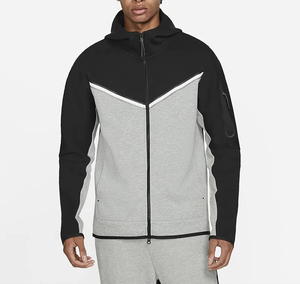Wholesale Mens Casual Tracksuit Set Cotton Fleece Hoodie Jogger <b>Pants</b> Full Zipper Custom - Product Image 2