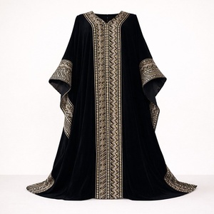 Abaya en Soie Brodé Élégant pour Femme Musulmane, Tenue de Prière Modeste, Taille XXL, Légère, Infroissable, Longueur Maxi, Idéale pour l'Aïd et les Visites à la Mosquée - Product Image 2