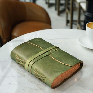 Carnet de voyage à 220 pages non lignées, en cuir de buffle pleine fleur, idéal pour une utilisation quotidienne au bureau et pour le dessin - Product Image 4