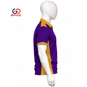 Camiseta Polo de Manga Corta con Bloques de Color Personalizados, Cuello y Puños en Contraste Marrón y Blanco, Precio Económico al por Mayor, Camisetas Polo para Hombre - Product Image 3