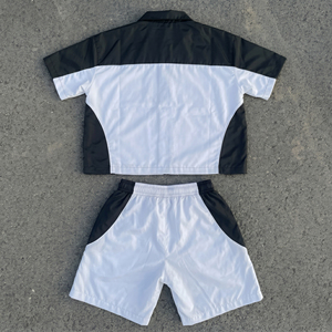 Custom Logo Printed Breathable High Quality Summer <b>Plus</b> <b>Size</b> Thermal Streetwear Windbreaker Set Mens Waterproof Shorts Two Piece - Product Image 2