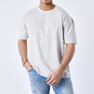 Camiseta Oversize Premium de Algodón Pesado con Hombros Caídos, Ajuste Holgado, Estilo Urbano, Lisa, Unisex, para Logotipo Personalizado - Product Image 2