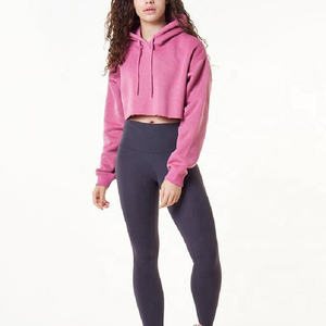 Sudadera con Capucha Casual de Estilo Urbano, Transpirable y Ecológica, con Hombros Caídos, Personalizable con Logotipo, Sudadera Corta para Mujer - Product Image 3