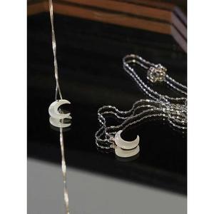 Collier haut de gamme en argent sterling 925 Xiaoxiangfeng, double rangée de perles d'eau douce, chaîne de clavicule, design élégant et chic, collier ras du cou - Product Image 3